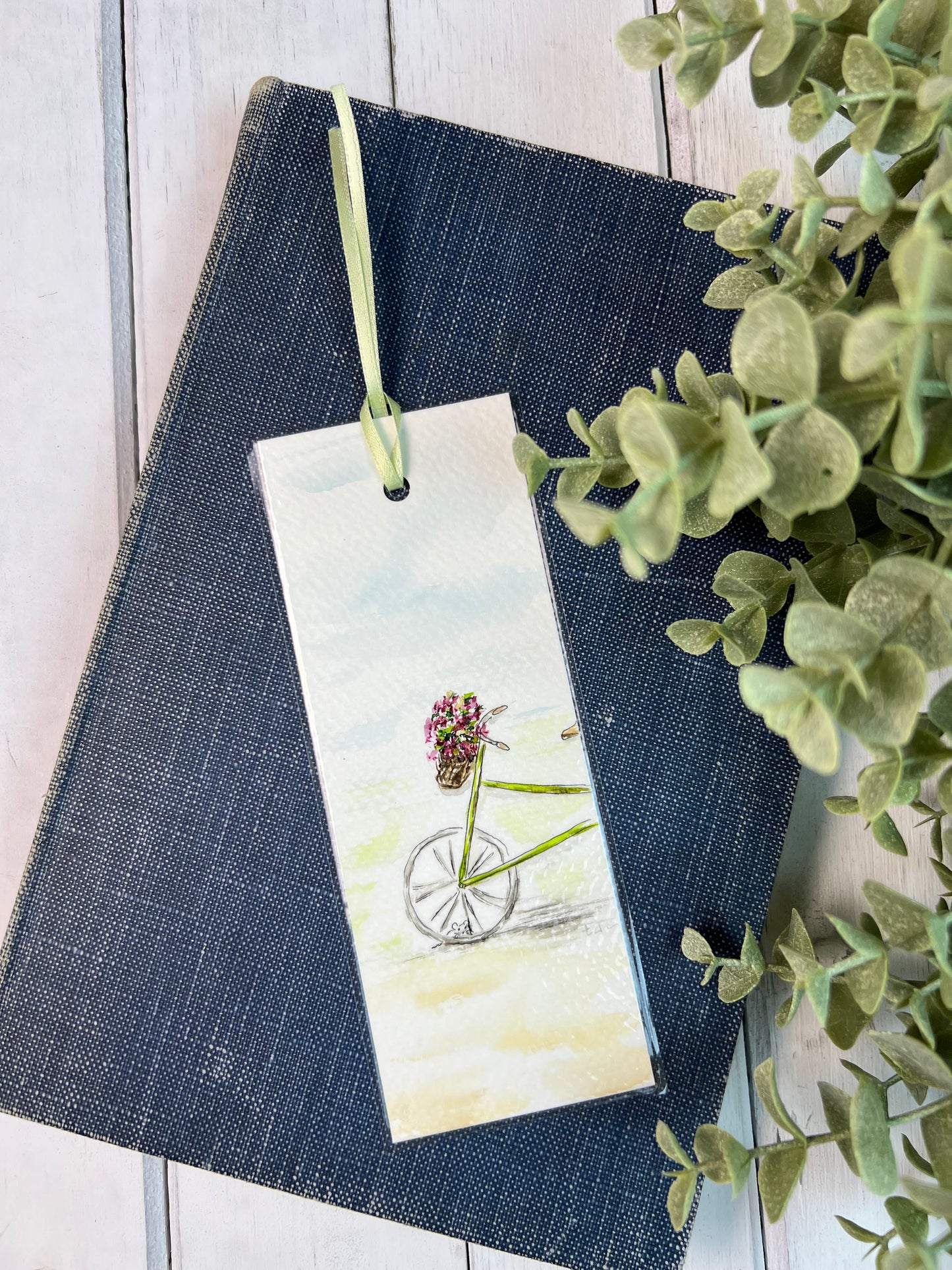 Bookmark "Summer Ride" - Hand Painted Watercolor