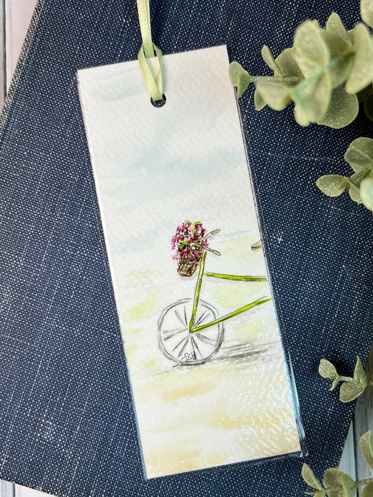 Bookmark "Summer Ride" - Hand Painted Watercolor