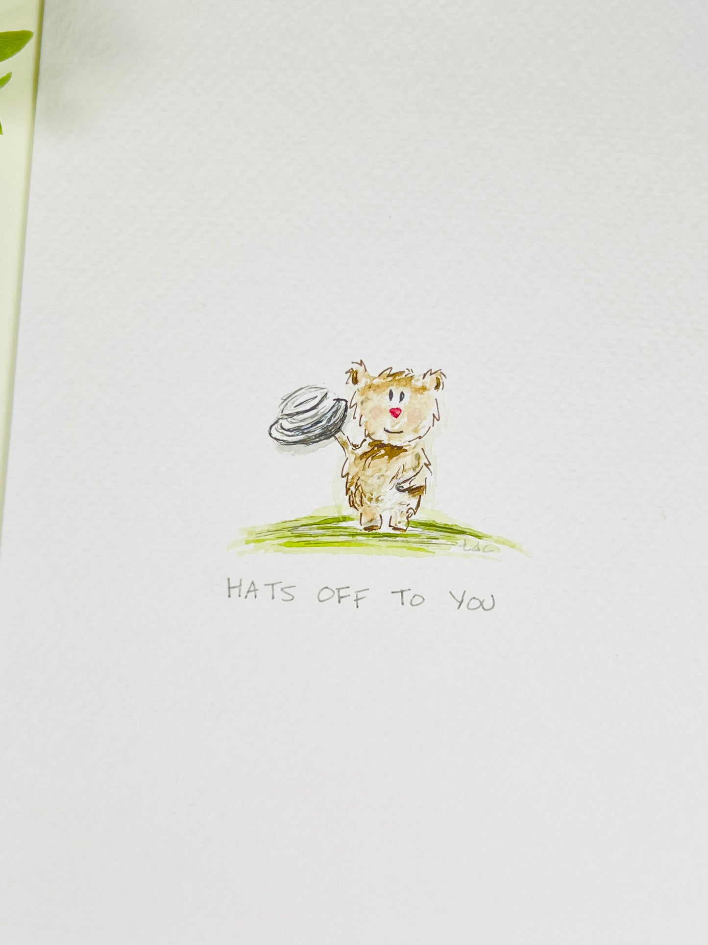 "Hats Off To You" - Watercolor Greeting Card