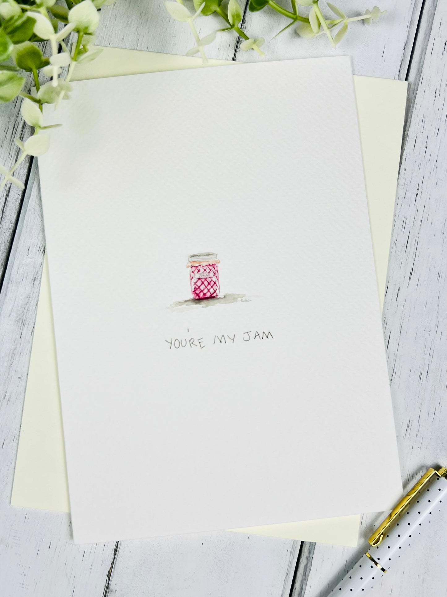 "You're My Jam" - Watercolor Greeting Card