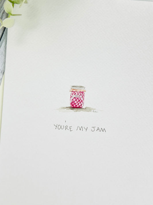 "You're My Jam" - Watercolor Greeting Card