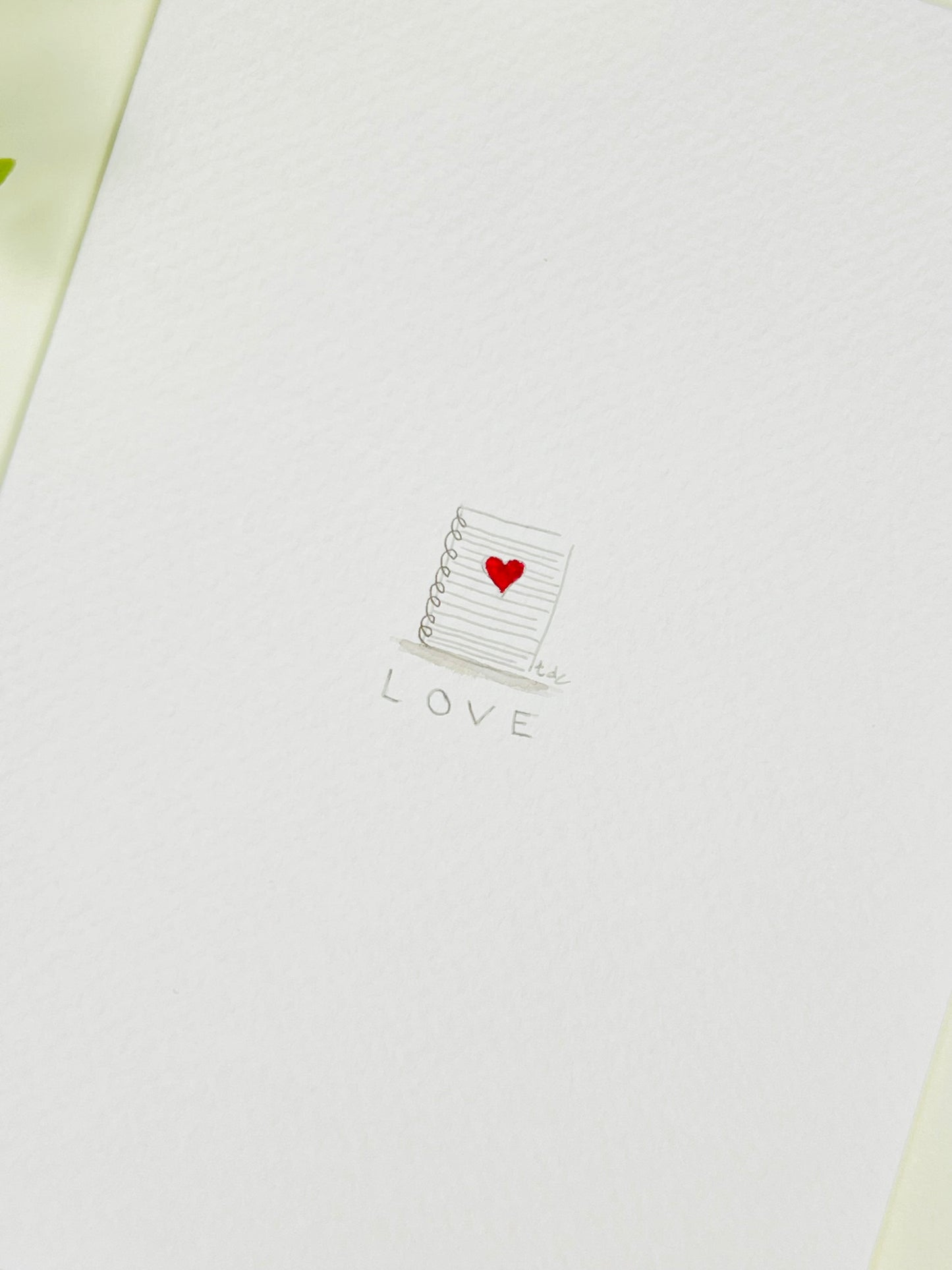 "Love" - Watercolor Greeting Card