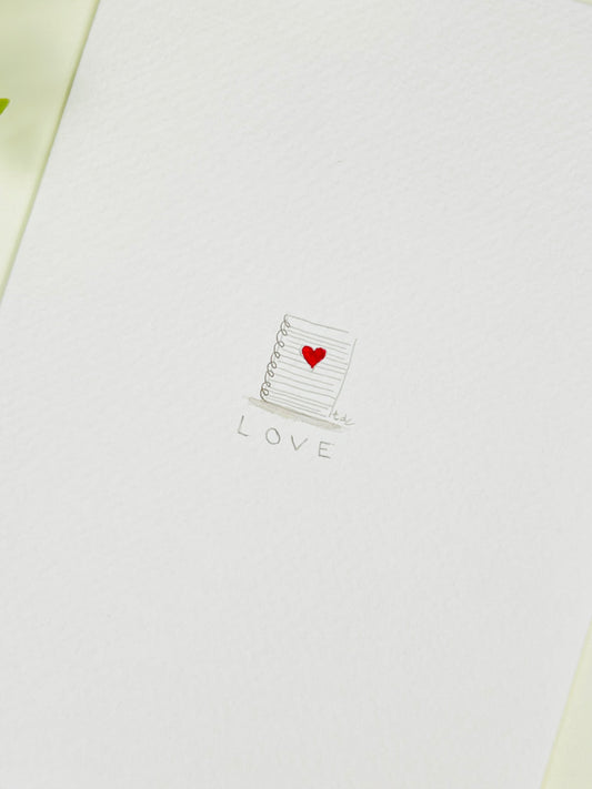 "Love" - Watercolor Greeting Card