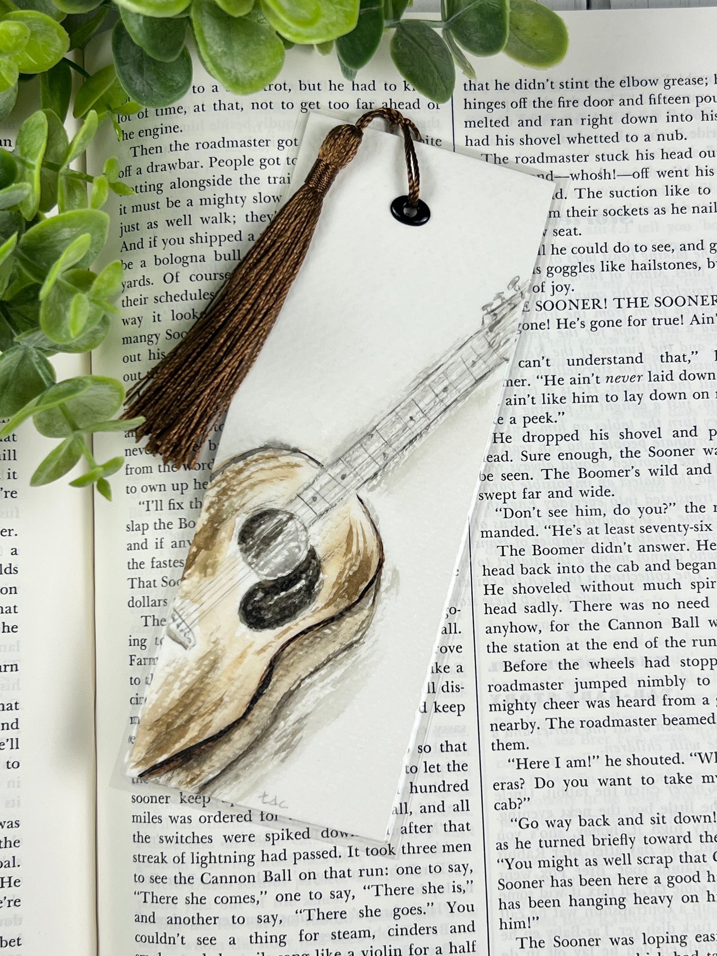 Bookmark "Guitar Vibes" - Hand Painted