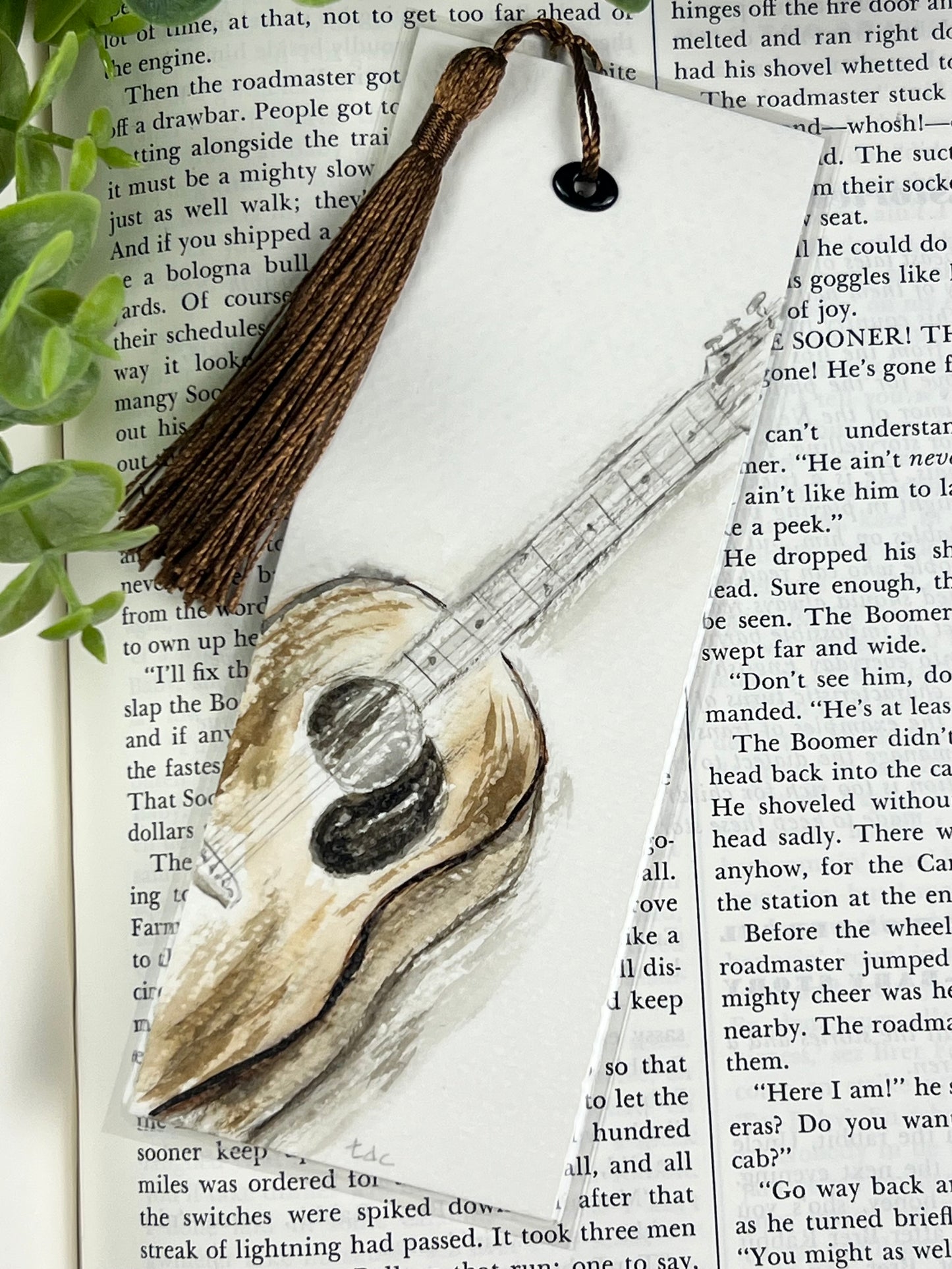 Bookmark "Guitar Vibes" - Hand Painted