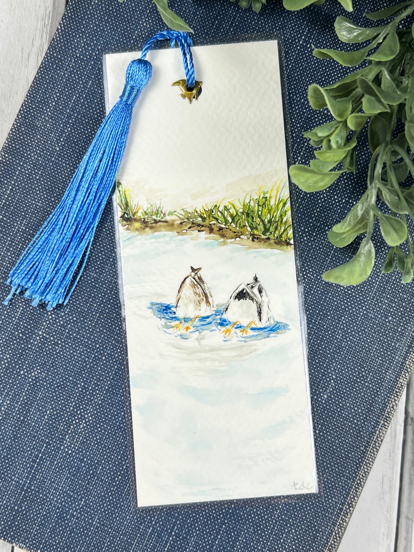 Bookmark "Ducks" - Hand Painted