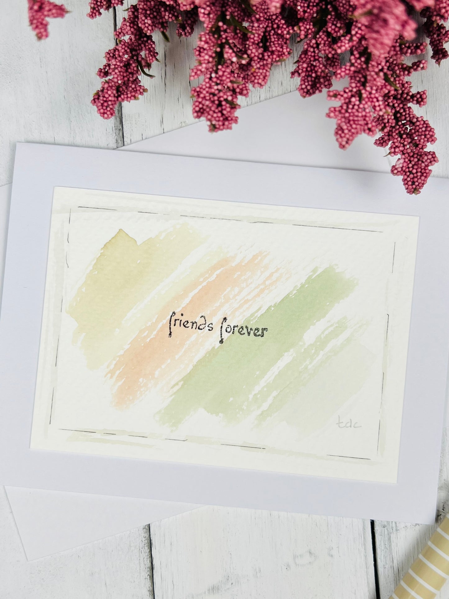 "Friends Forever" - Splashes of Watercolor Greeting Card