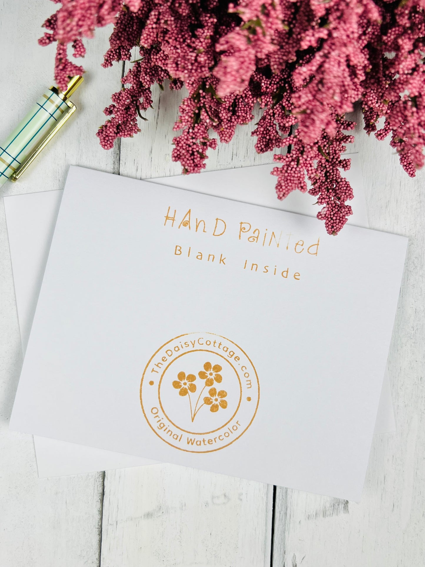 "Thinking of You" - Splashes of Watercolor Greeting Card
