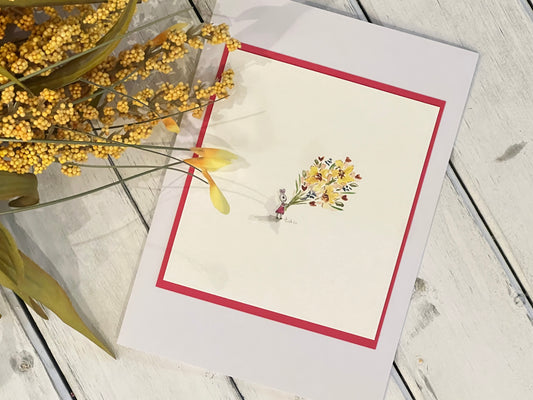 "Bebe's Bouquet" - Original Watercolor Greeting Card