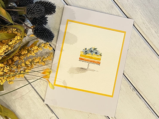 "Cake" - Original Watercolor Greeting Card