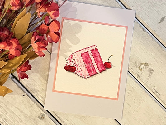 "Piece of Cake" - Original Watercolor Greeting Card