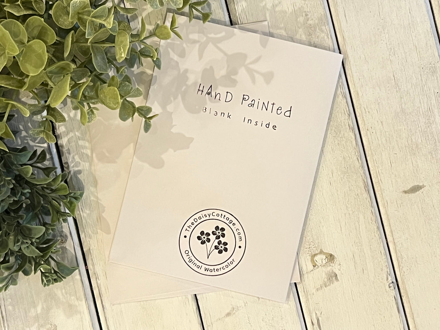 "Hanging Plants" - Hand Painted Watercolor Greeting Card