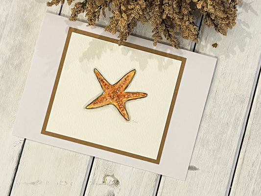 "Starfish" - Original Watercolor Greeting Card