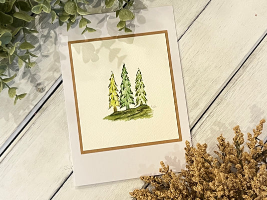 "Trees" - Original Watercolor Greeting Card