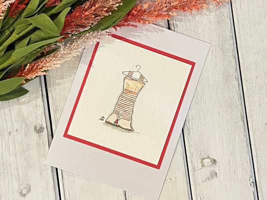 "Bebe Painting" - Original Watercolor Greeting Card