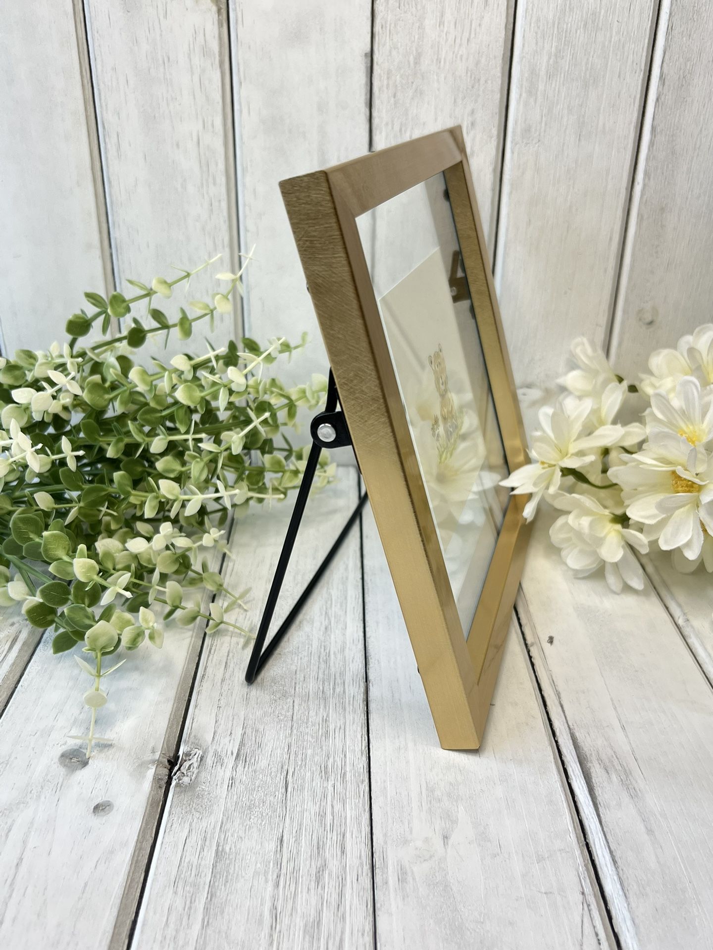 "Bear with Daisies" - Original Watercolor Framed Art